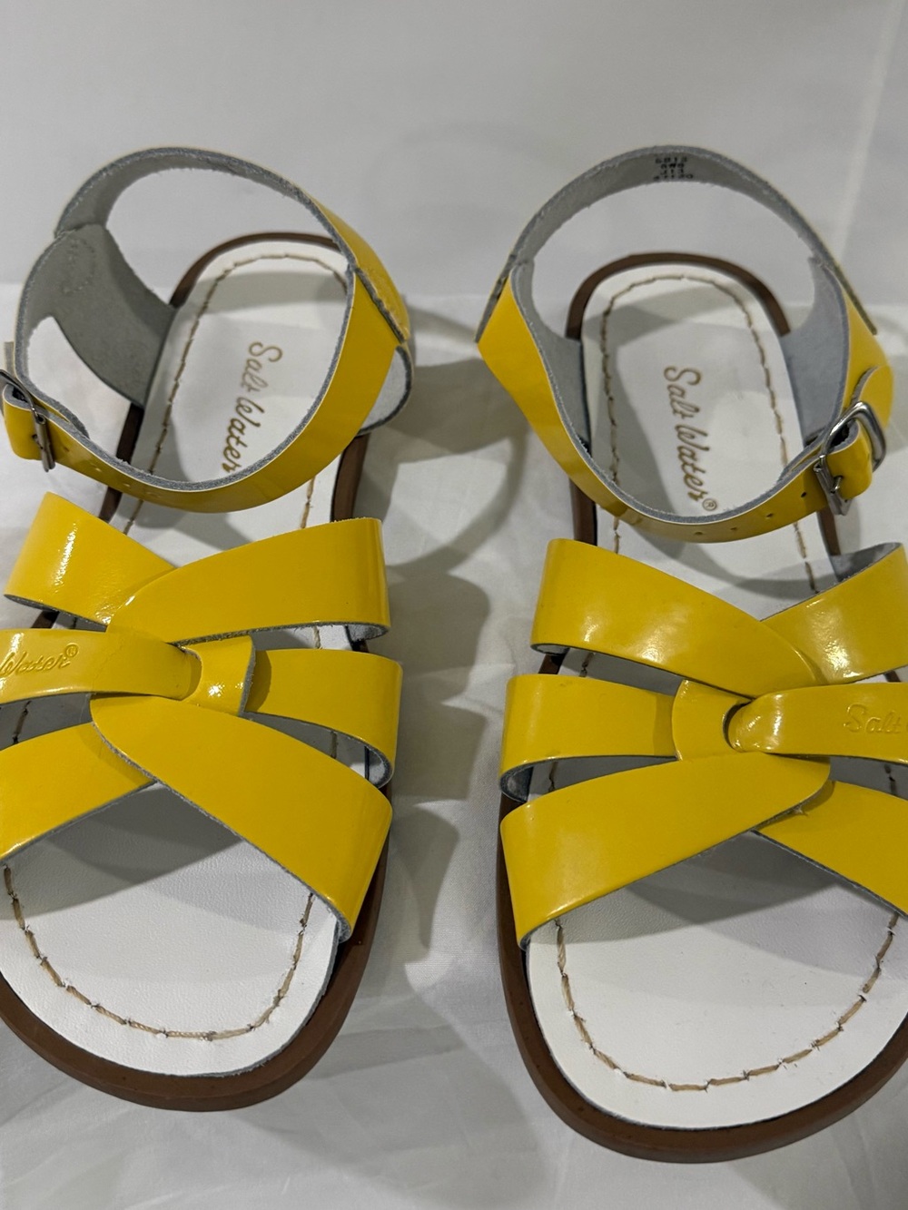 Salt Water Sandals by Hoy "The Original" in Shiny Yellow - Women's Size 8